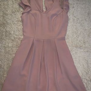 Dusty Rose fit and flare dress
